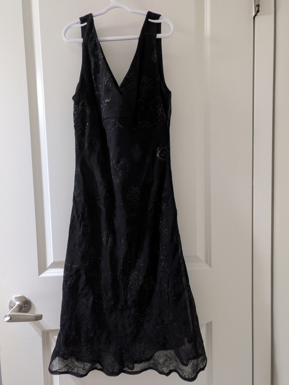 Vintage Elegant Black V-Neck Sleeveless Dress